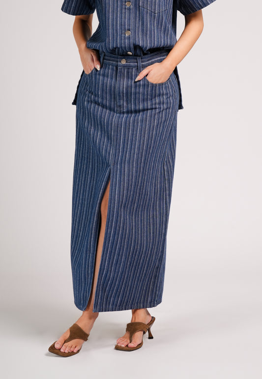 DNM Studios 2026 Dodge Skirt (Striped Blue)