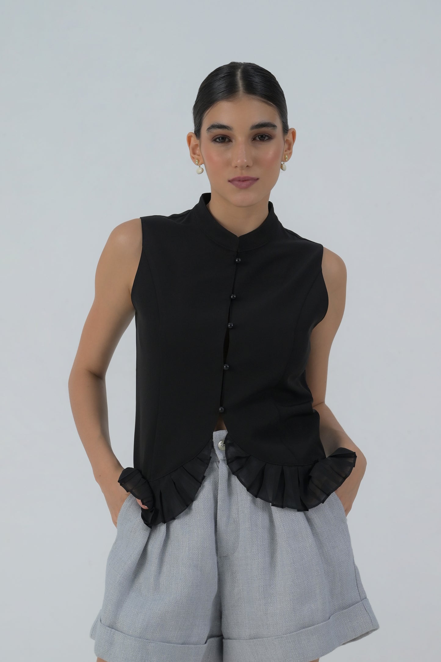 Raf Doha Sleeveless Top (Black)