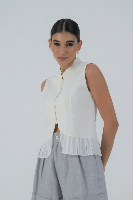 Raf Doha Sleeveless Top (Cream)