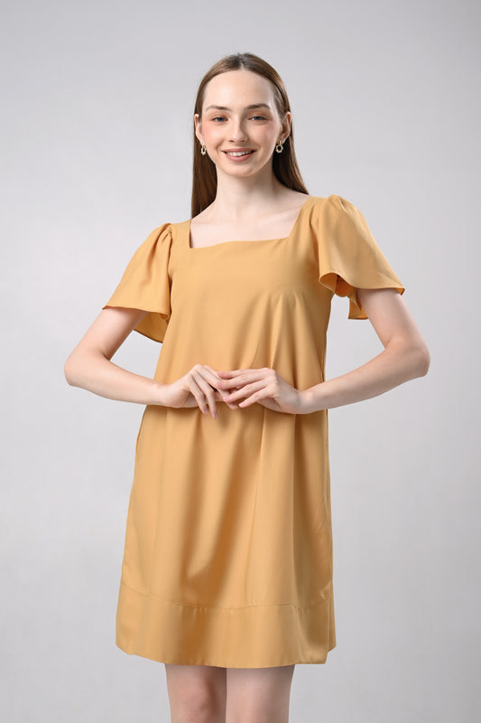 Don Short Sleeve Dress (Mustard)