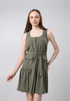 Drewe Sleeveless Dress (Olive)