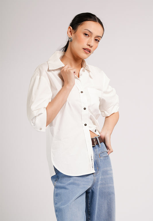 DNM Studios 2026 Duer Quarter Sleeve Top (White)