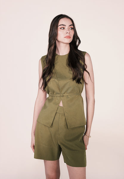 Camp Dunkirk Sleeveless Top (Avocado)