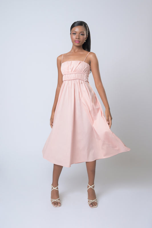Barbie ❤ Plains & Prints Elated Sleeveless Dress (Pink)