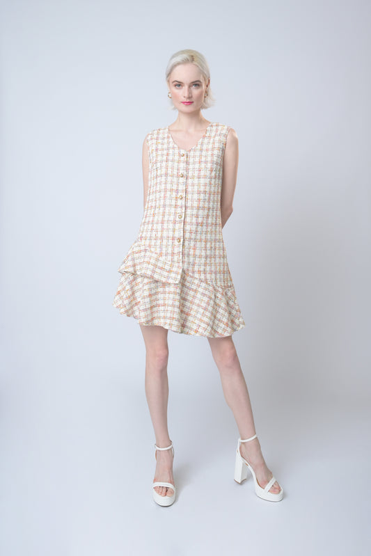 Barbie ❤ Plains & Prints Elegant Sleeveless Dress (Multi)