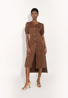Archetype Elphaba Short Sleeve Dress  (Brown)