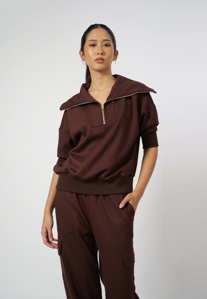 Raf Elroy Long Sleeve Top (Brown)