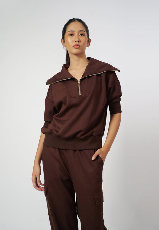 Raf Elroy Long Sleeve Top (Brown)