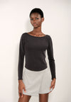 Archetype Essence Long Sleeve Top (Charcoal)