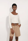 Archetype Essence Long Sleeve Top (Off-white)