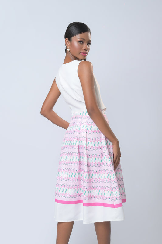Barbie ❤ Plains & Prints Excellence Sleeveless Dress (P. Pink)