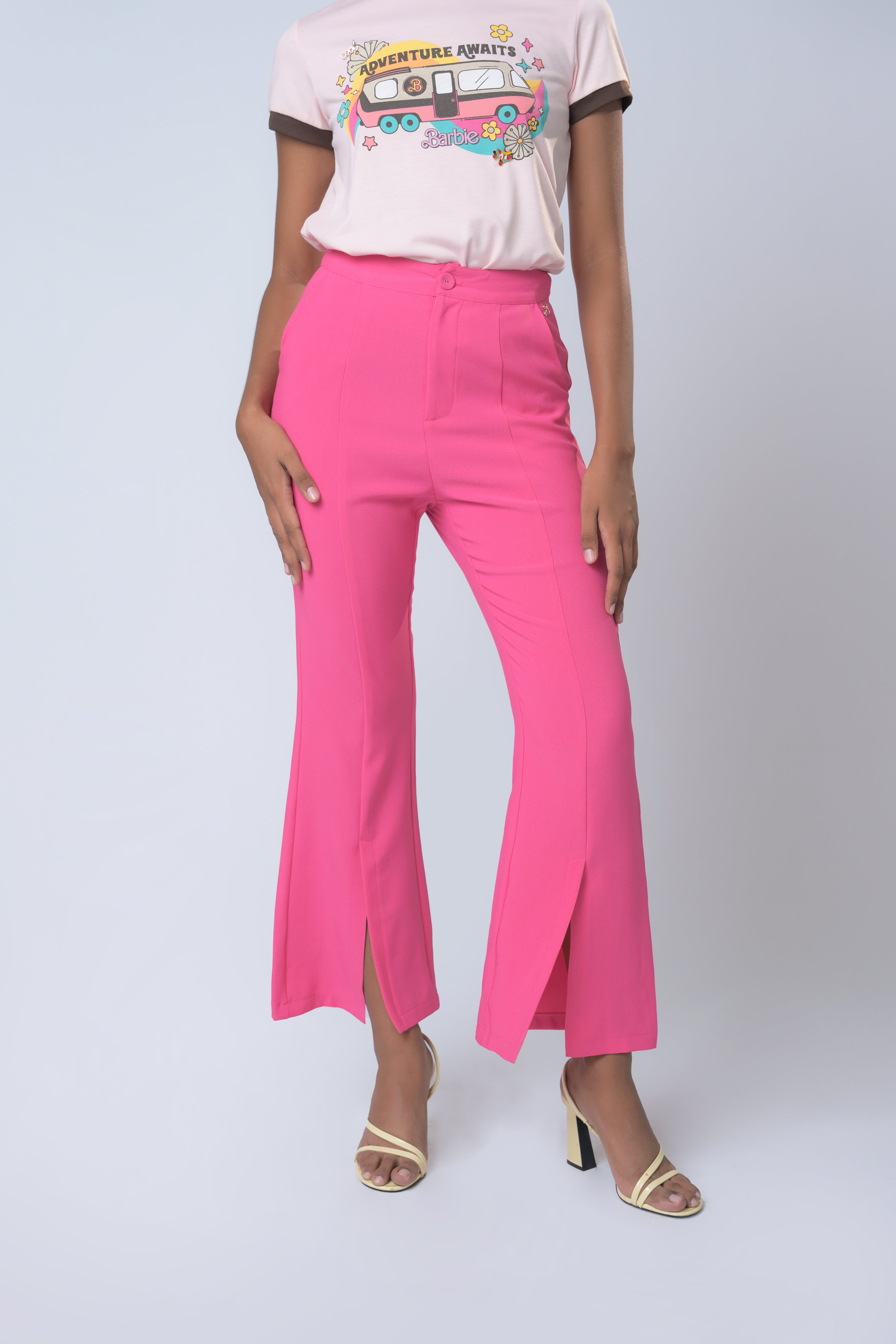 Barbie Plains Prints Exceptional Pants Pink