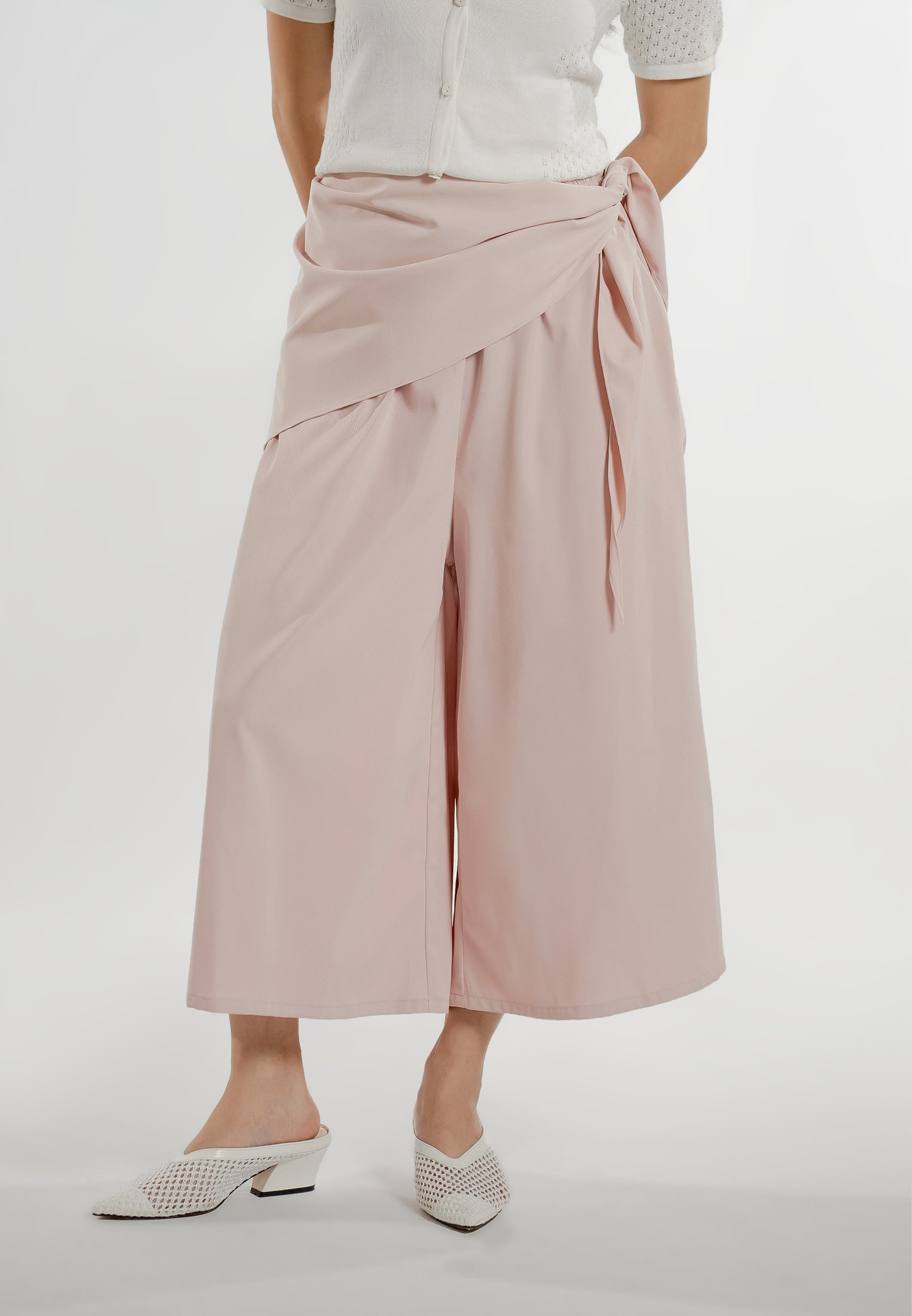 Ezri Culottes  W/ Sash (Blush)