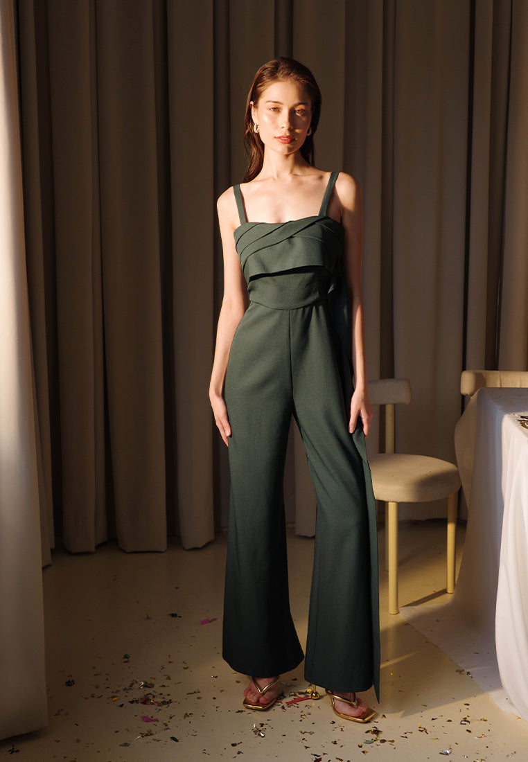 Plains & Prints X Michael Leyva Ella Sleeveless Pantsuit  (Emerald)