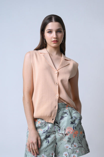 Fallon Sleeveless Top (Apricot)