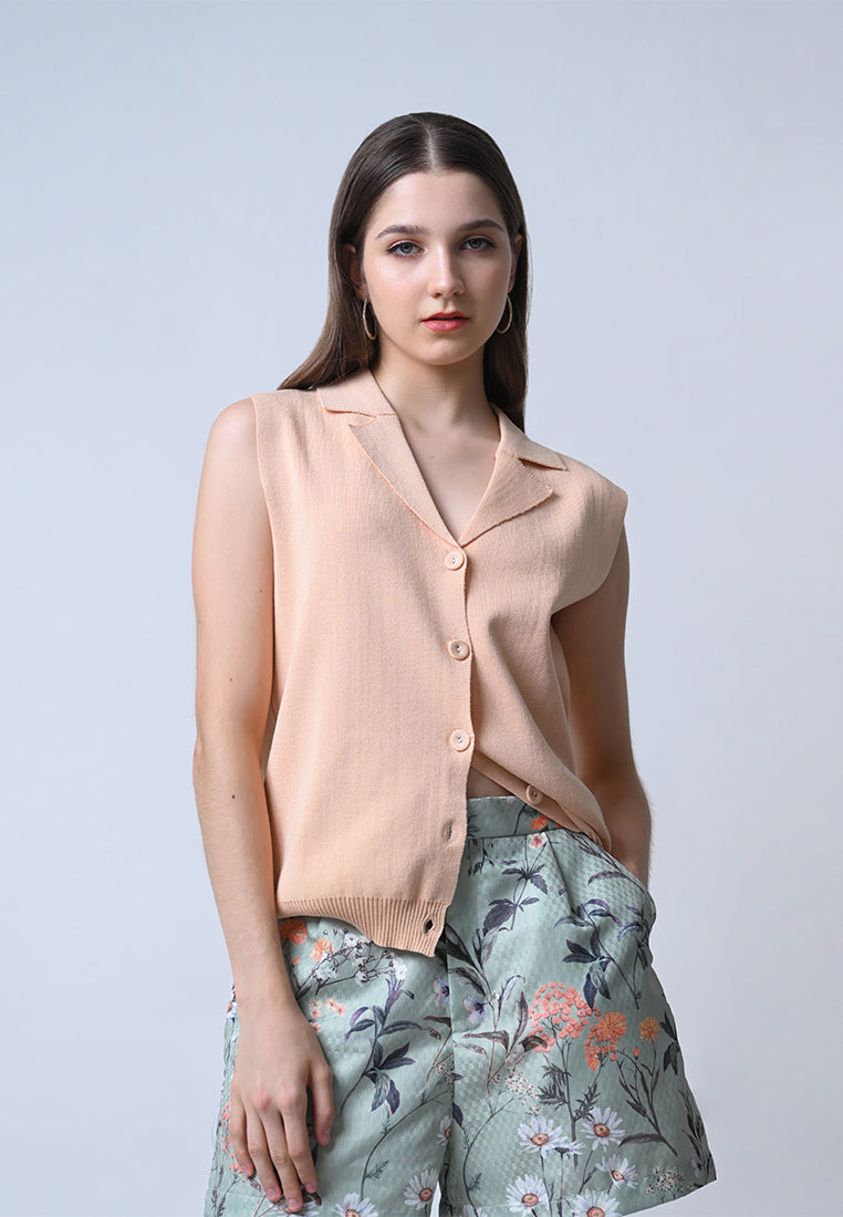 Fallon Sleeveless Top (Apricot)