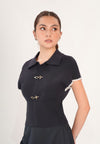 Fay Extended Sleeve Top (Navy)