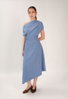 Fedora Extended Sleeve Dress (Dark Blue)