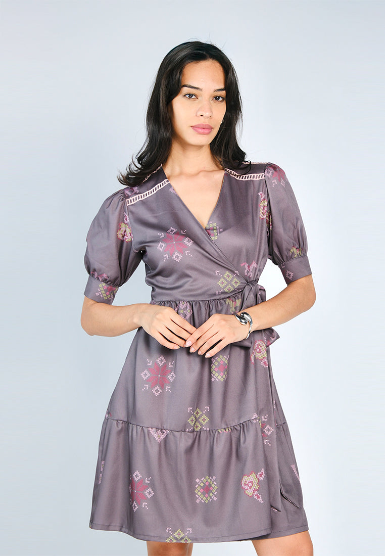 Nobleza Felicity Short Sleeve Dress (Multi)
