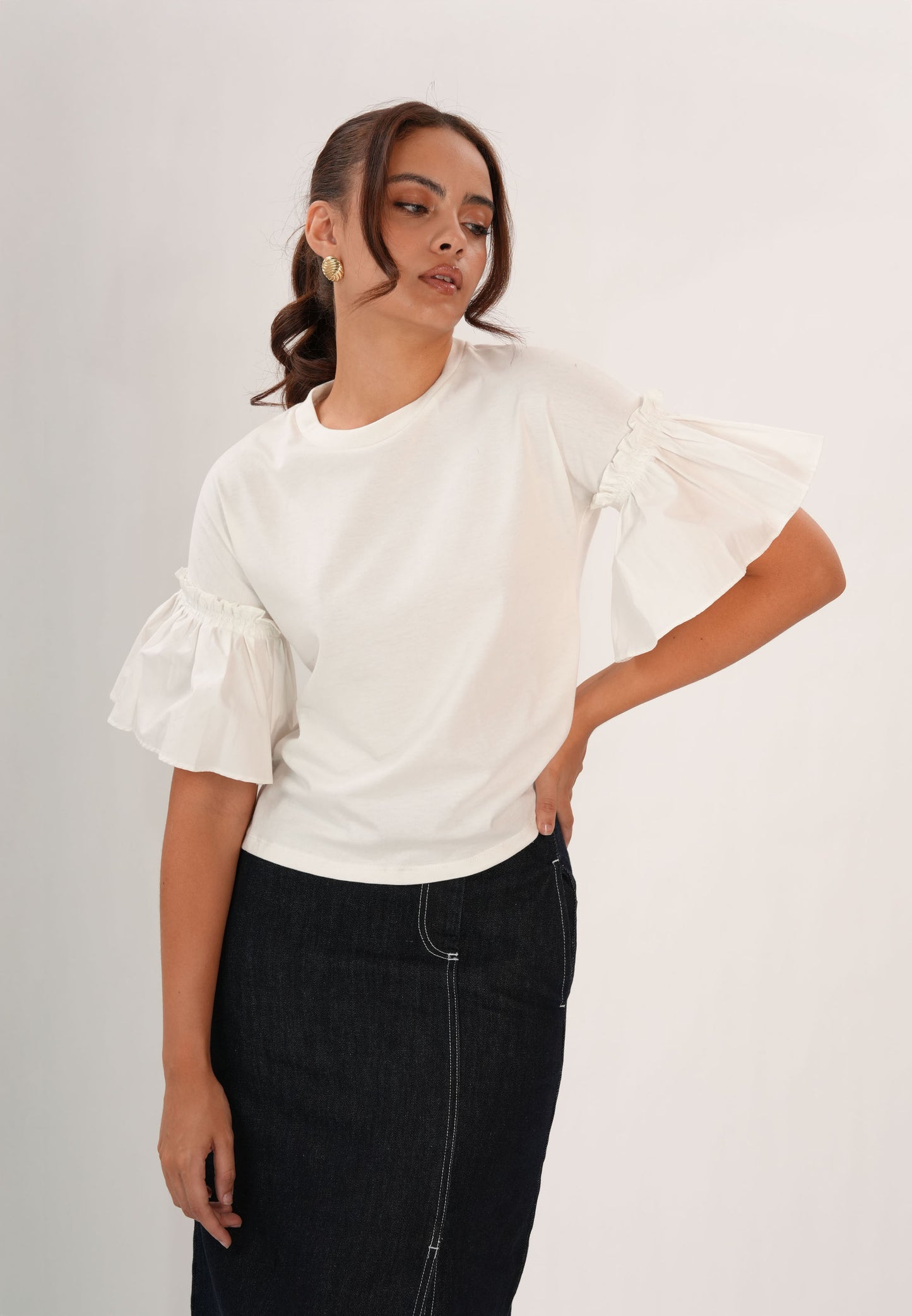 Femi Short Sleeve Top (Offwhite)