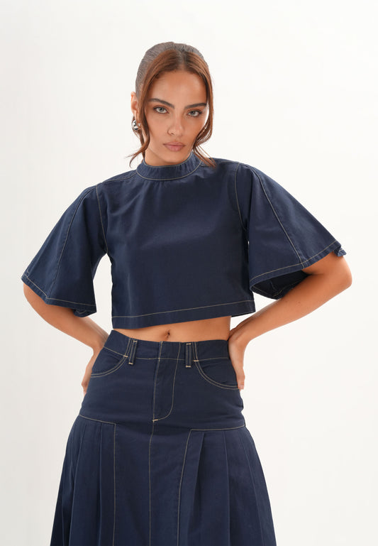 Fendi Short Sleeve Top (Navy)