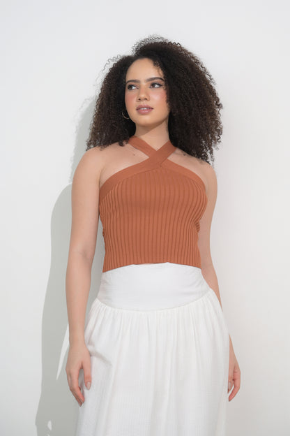 Raf Ferrera Sleeveless Top (Brown)