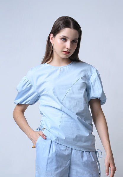 Fika Short Sleeve Top (Light Blue)