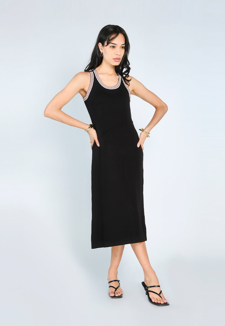 Nobleza Fiona Sleeveless Dress (Black)