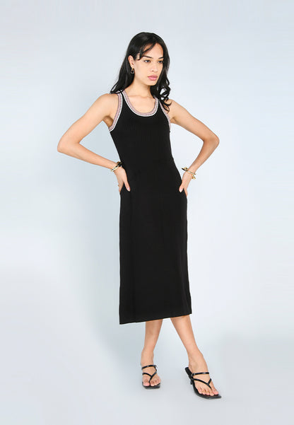 Nobleza Fiona Sleeveless Dress (Black)