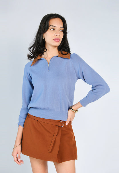 Nobleza Fischer Long Sleeve Top (Blue)