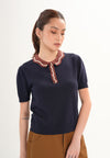 Fixy Short Sleeve Top (Navy)