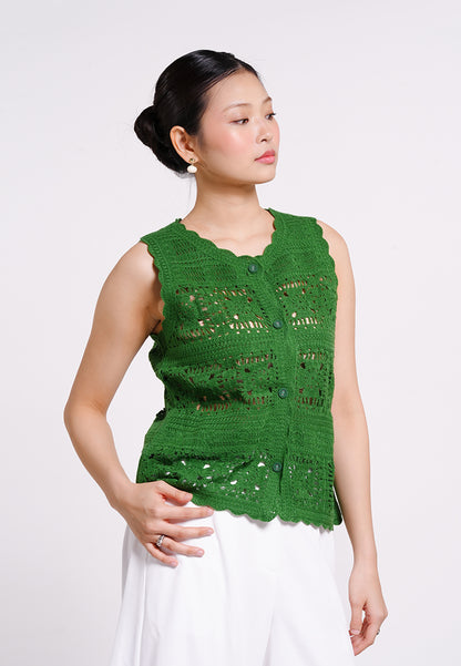 Archetype Summer Essentials Fleur Sleeveless Top (Green)