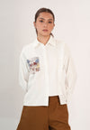 Fliyelet Long Sleeve Top (Spot Print White)