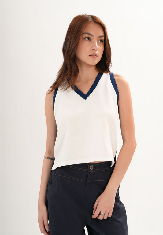 Flowyn Sleeveless Top (Offwhite)