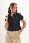 Folarin Short Sleeve Top (Navy)