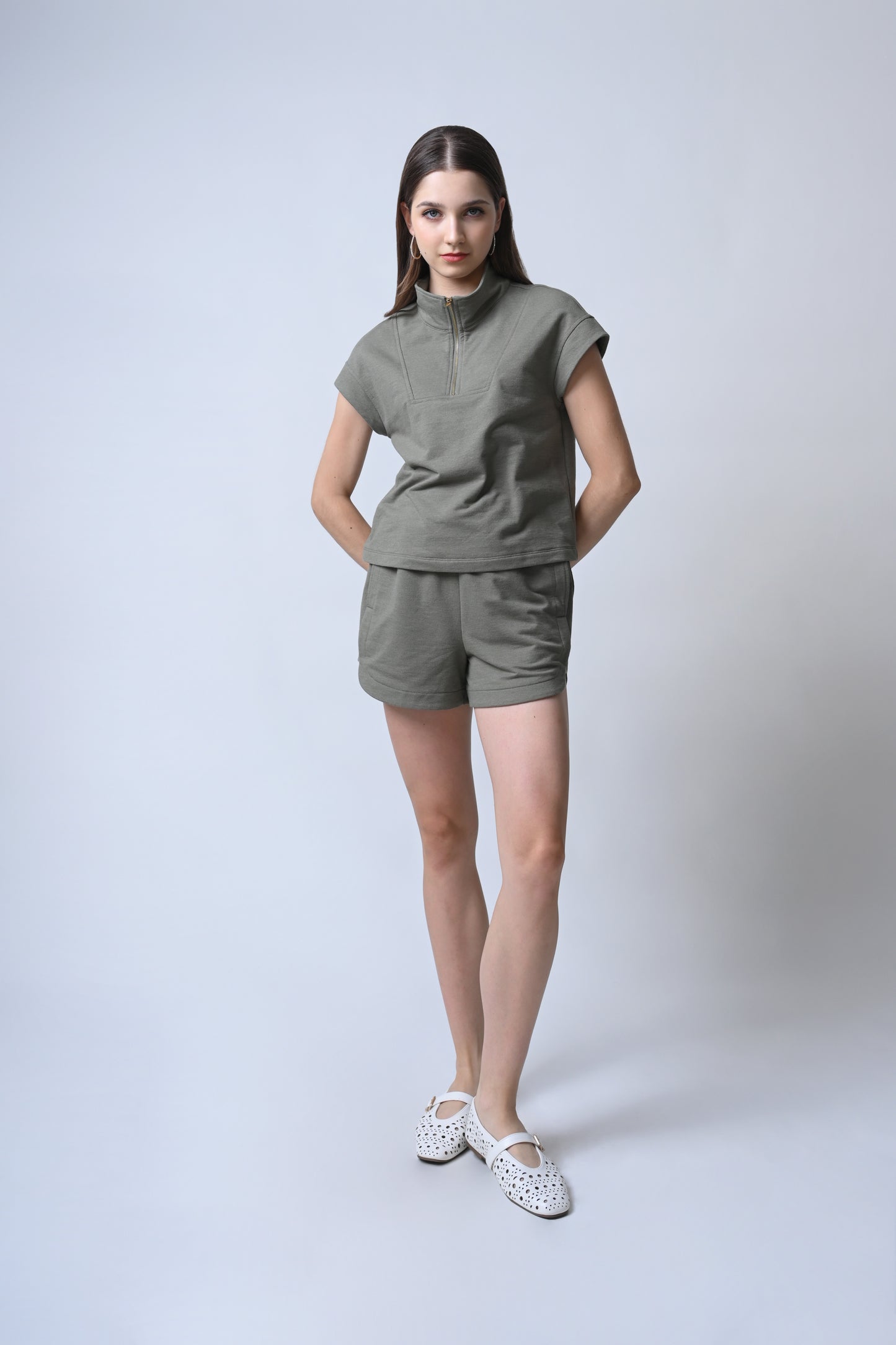 Foster Short Sleeve Top (Olive)