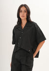 Foxy Quarter Sleeve Top (Black)