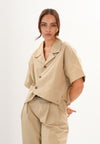 Foxy Quarter Sleeve Top (Khaki)