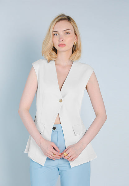 Nobleza Frankie Sleeveless Vest (Off-white)