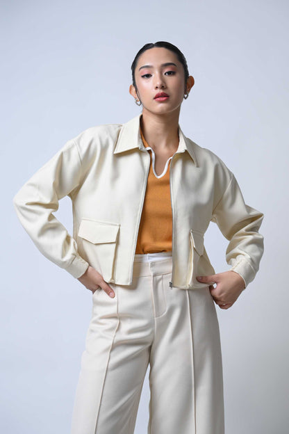 Frappe Long Sleeve Jacket (Cream)