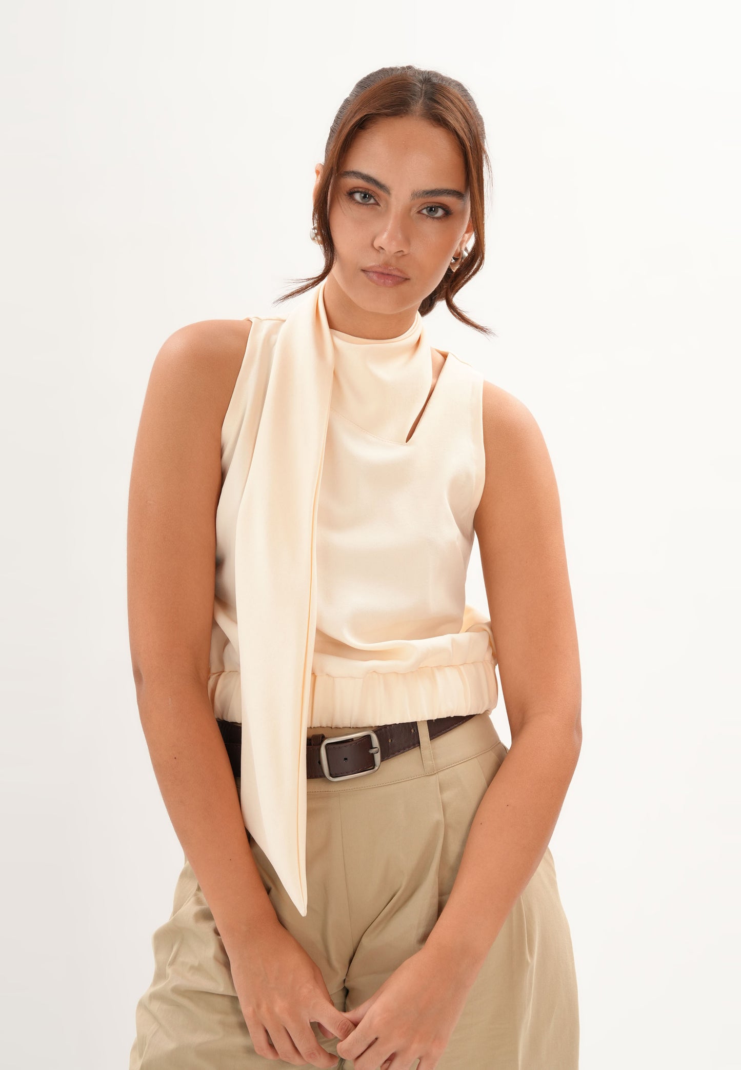 Frey Sleeveless Top (Cream)