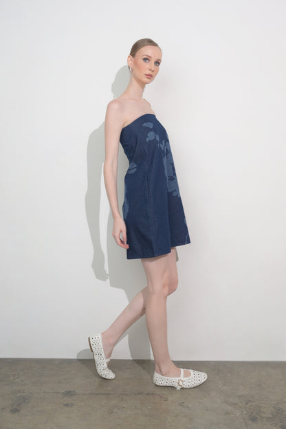 Raf Frieze Tube Dress  (Mid.Navy)