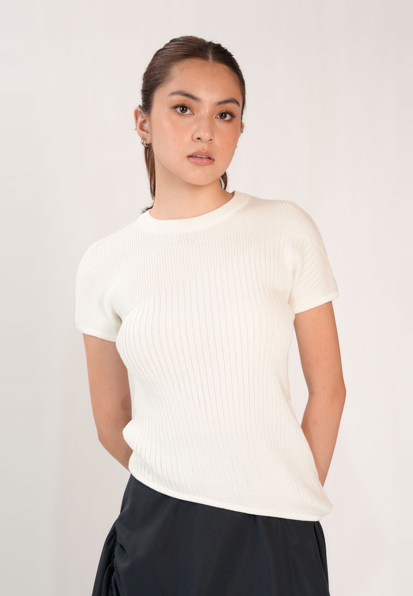 Fritz Short Sleeve Top (Offwhite)