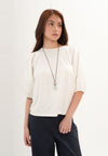 Fulton Quarter Sleeve Top (Offwhite)