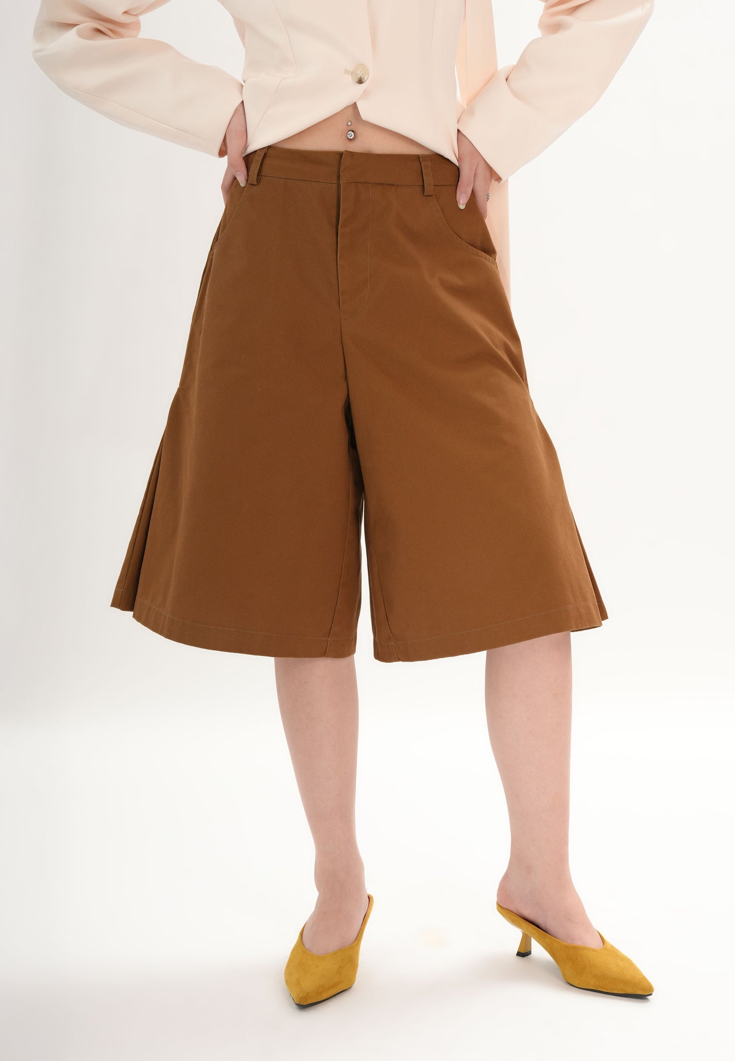 Fuzz Long Shorts  (Brown)