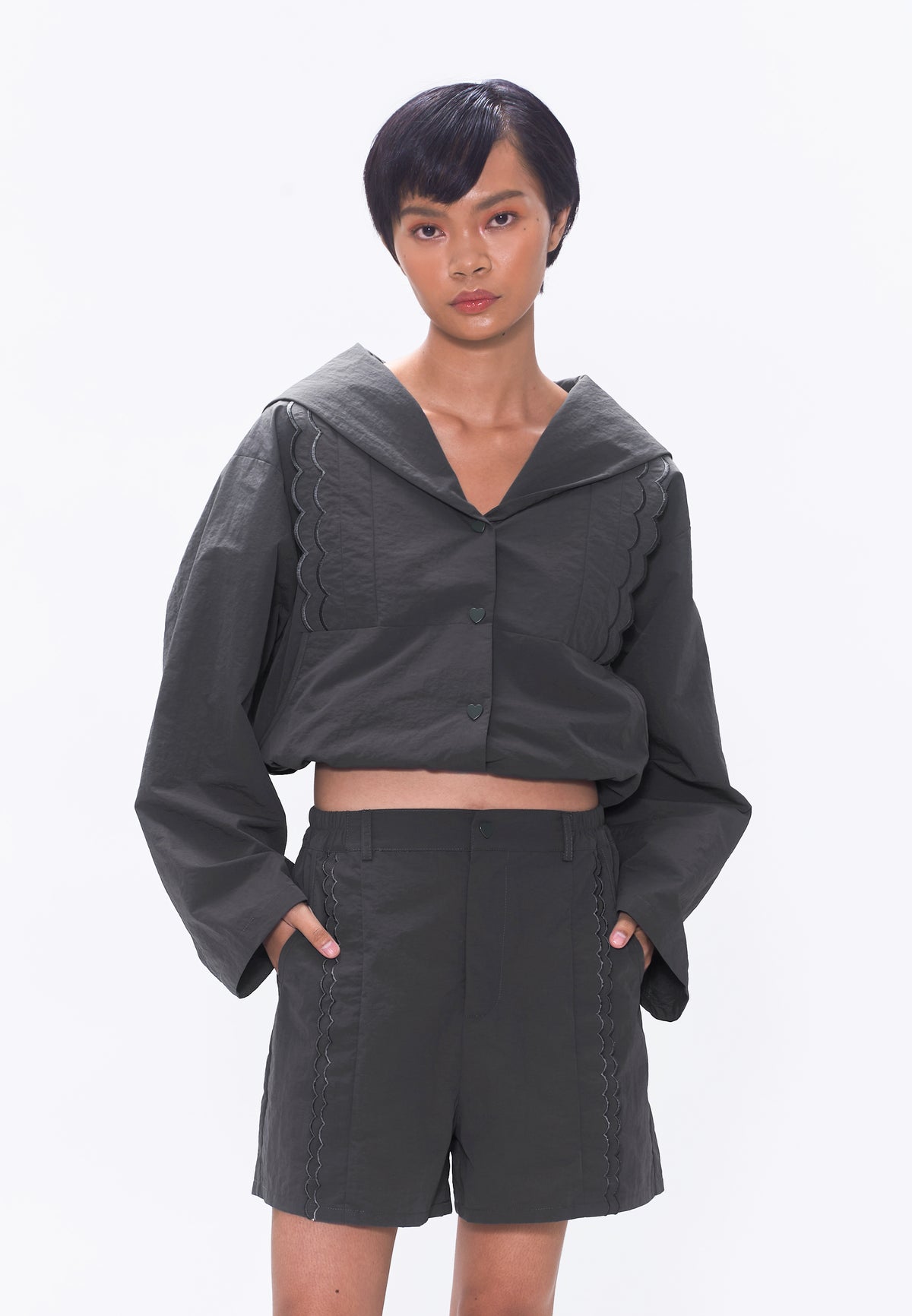 Plains & Prints x Randolf Fins Long Sleeve Jacket (Charcoal)