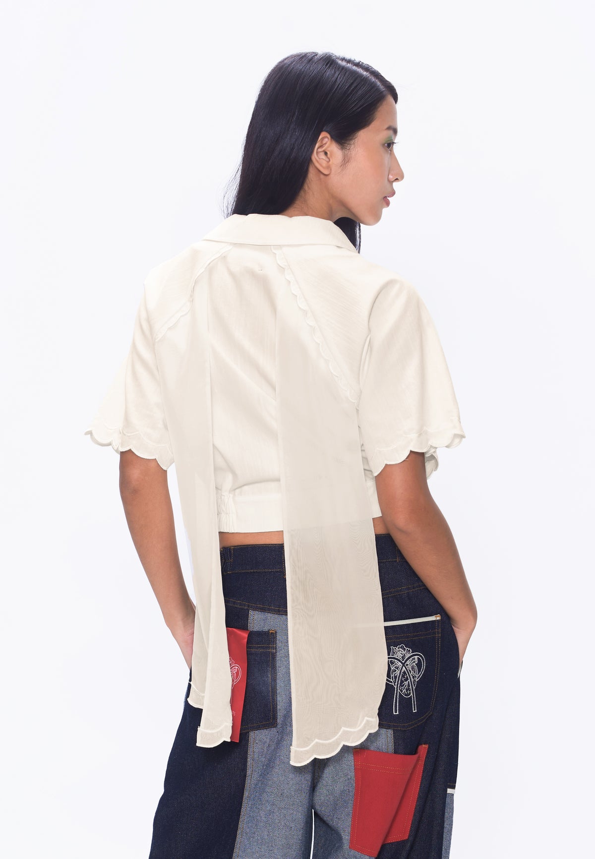 Plains & Prints x Randolf Fins Short Sleeve Top (Cream)