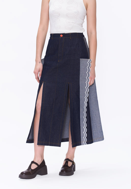 Plains & Prints x Randolf Fins Skirt (Denim)