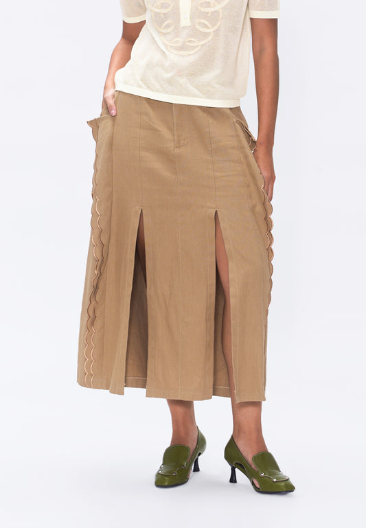 Plains & Prints x Randolf Fins Skirt (Khaki)
