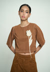 Gabriele Short Sleeve Top (Toffee)